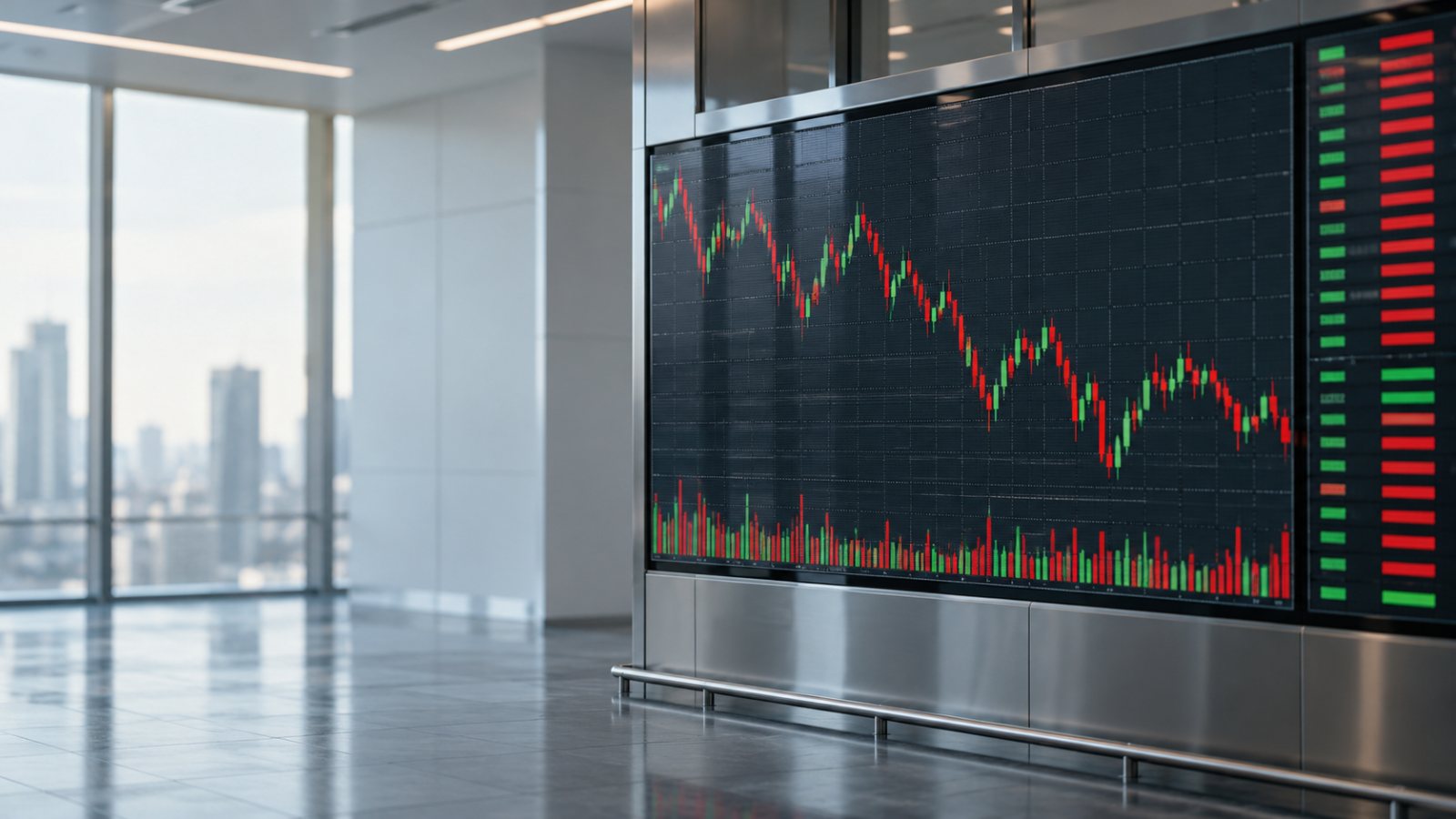 Индексы МосБиржи и РТС начали основную сессию снижением на 0,1%